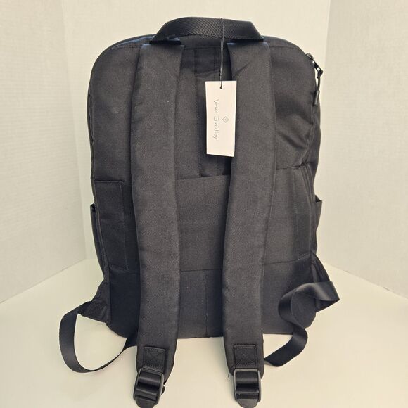 NWT Vera Bradley Essential Large Lighten Up Backpack Black School Travel Work - Picture 2 of 9